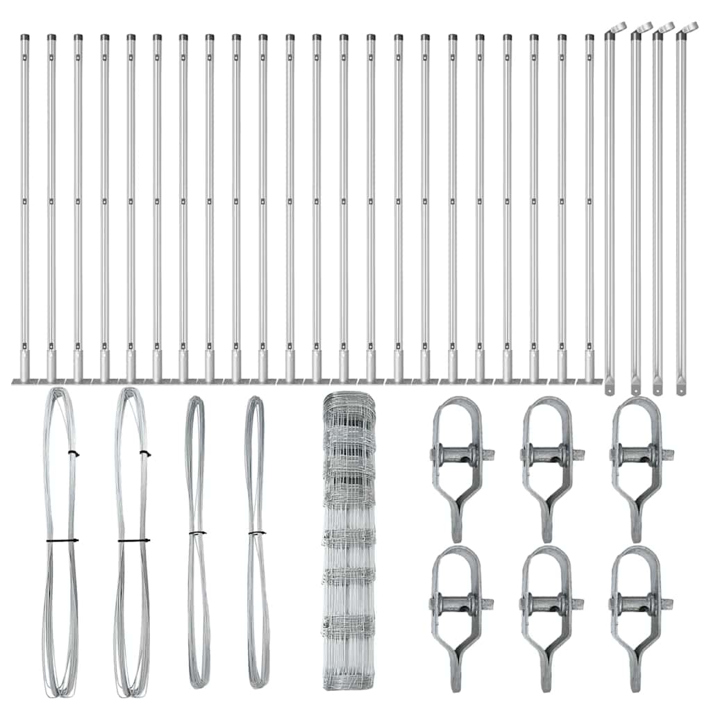 vidaXL Stâlp de gard. Galvanizat 50 x 1 m Oțel