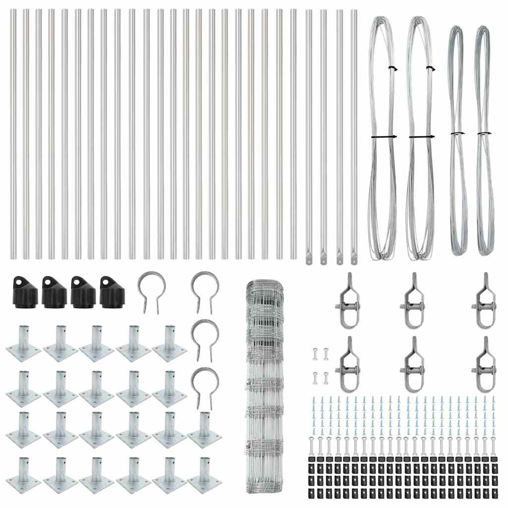 vidaXL Stâlp de gard. Galvanizat 50 x 1 m Oțel