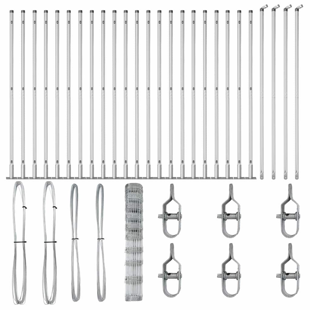 vidaXL Stâlp de gard. Galvanizat 50 x 1,2 m Oțel