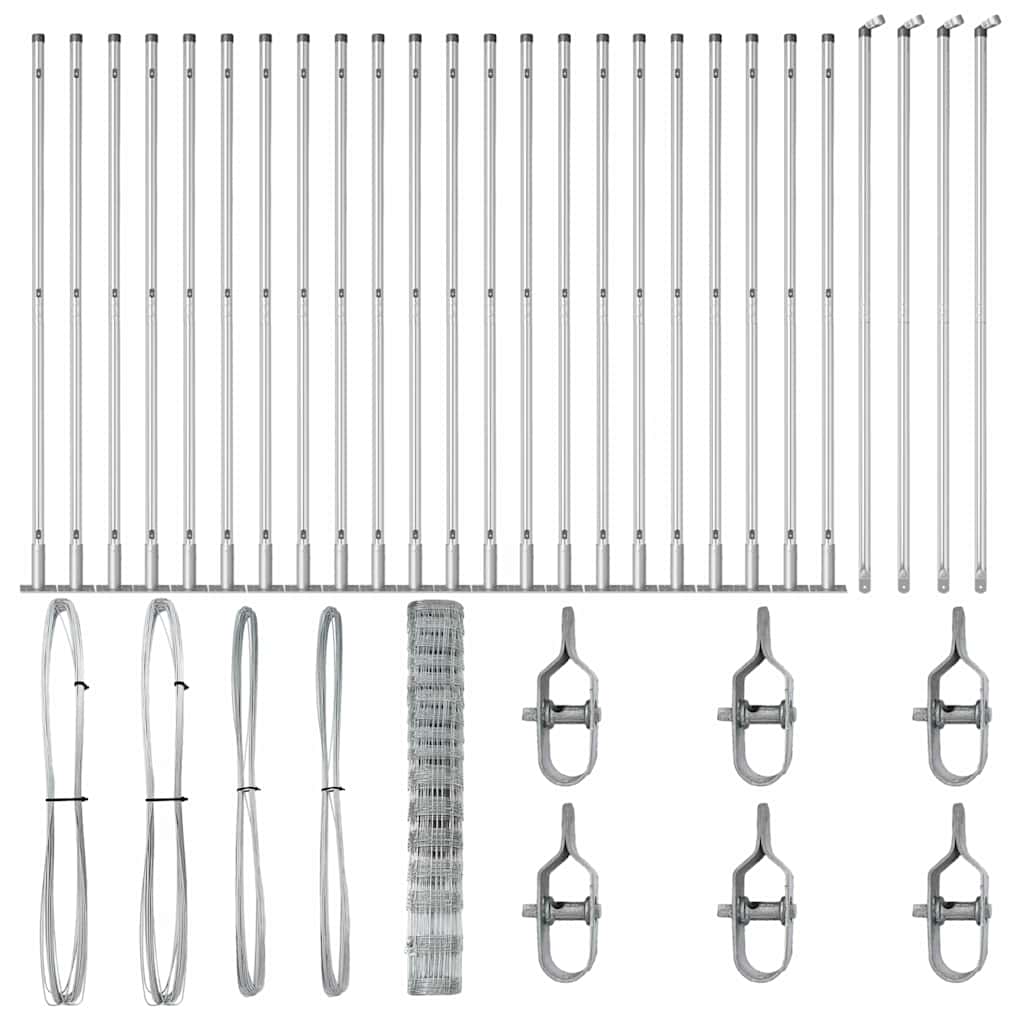 vidaXL Stâlp de gard. Galvanizat 50 x 1,2 m Oțel