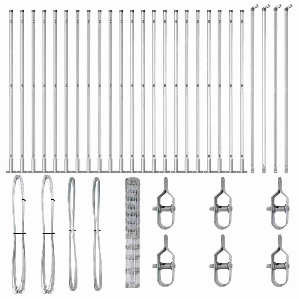 vidaXL Stâlp de gard. Galvanizat 50 x 1,4 m Oțel