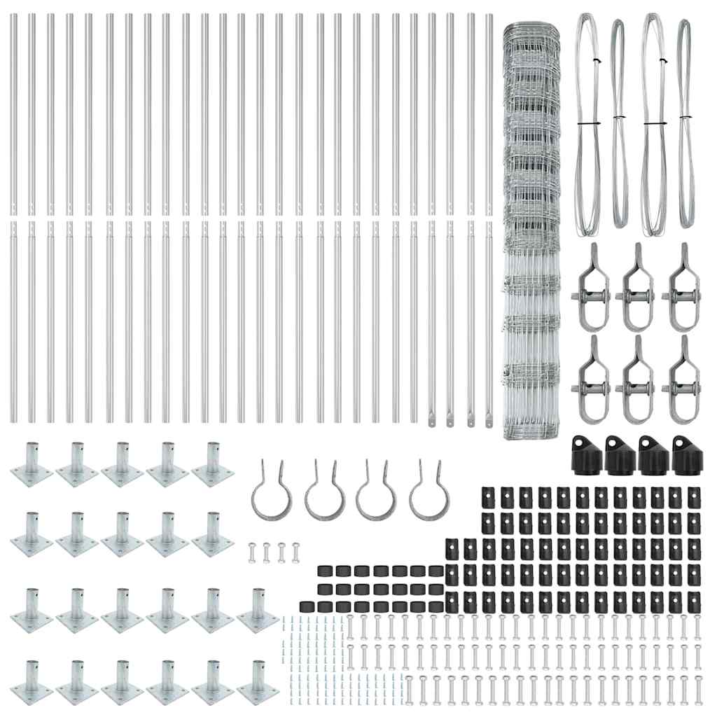 vidaXL Stâlp de gard. Galvanizat 50 x 1,4 m Oțel