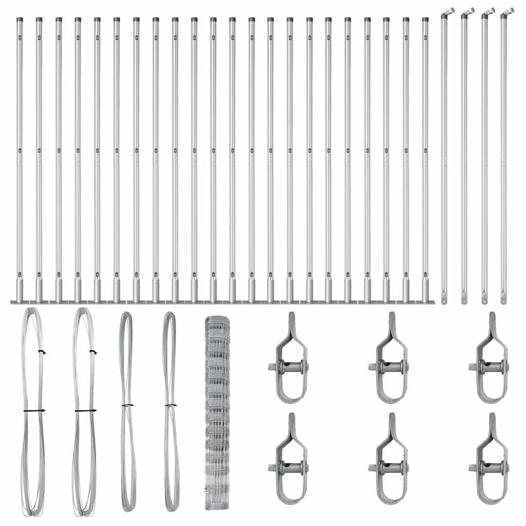 vidaXL Stâlp de gard. Galvanizat 50 x 1,4 m Oțel