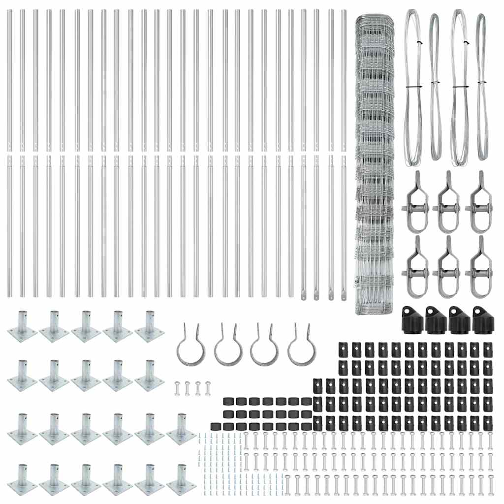 vidaXL Stâlp de gard. Galvanizat 50 x 1,4 m Oțel