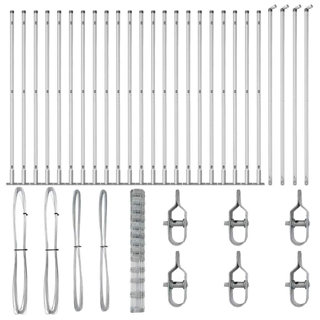 vidaXL Stâlp de gard. Galvanizat 50 x 1,5 m Oțel