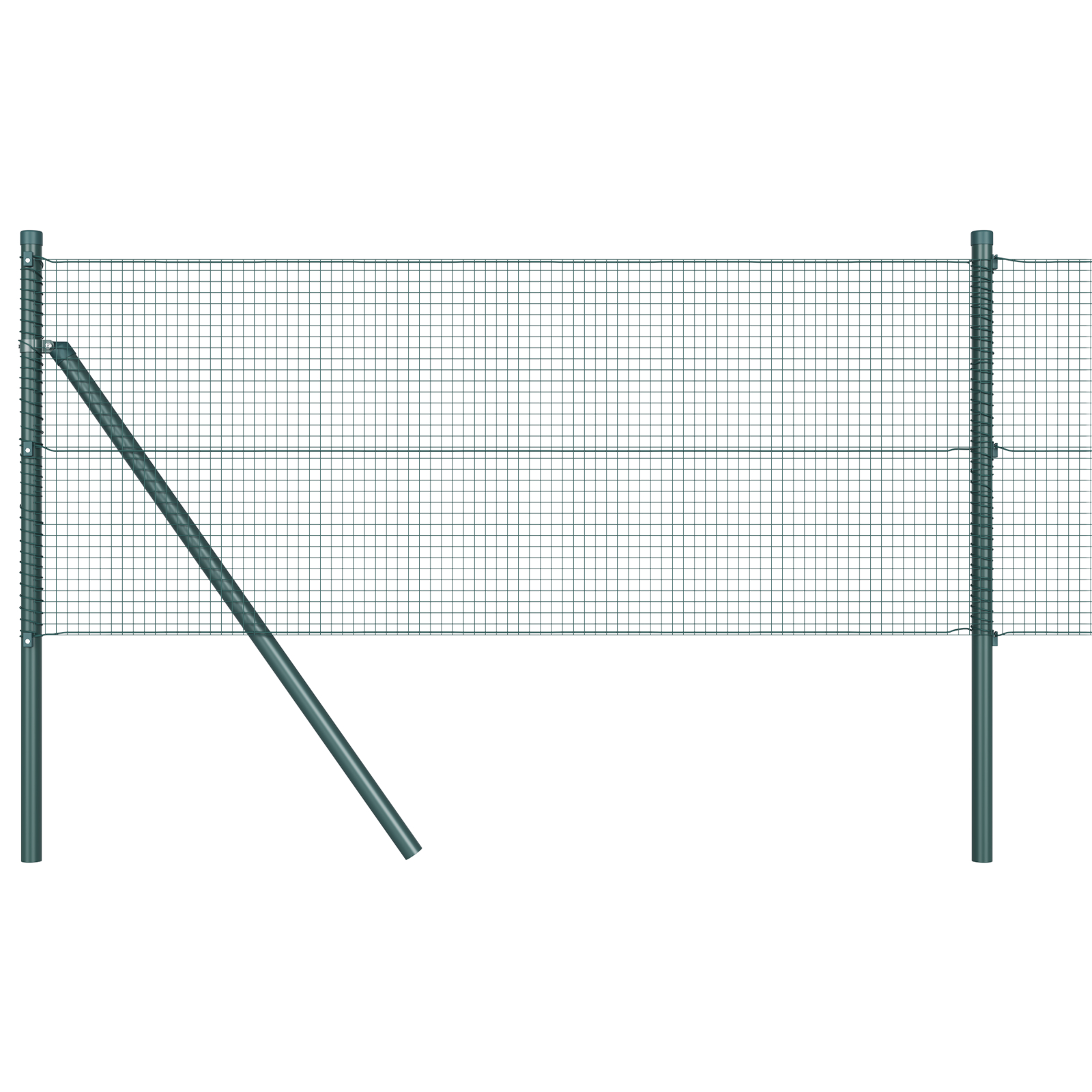 vidaXL Îngrădire cu stâlpi Verde 0.8 x 10 m Oțel vidaXL Îngrădire cu stâlpi Verde 0.8 x 10 m Oțel