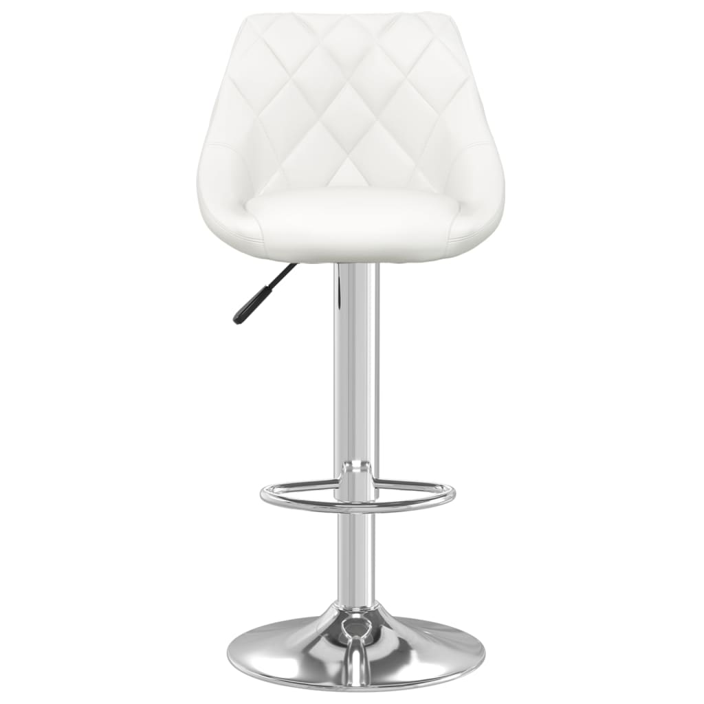 vidaXL Scaun de bar, alb, piele ecologică vidaXL Scaun de bar, alb, piele ecologică