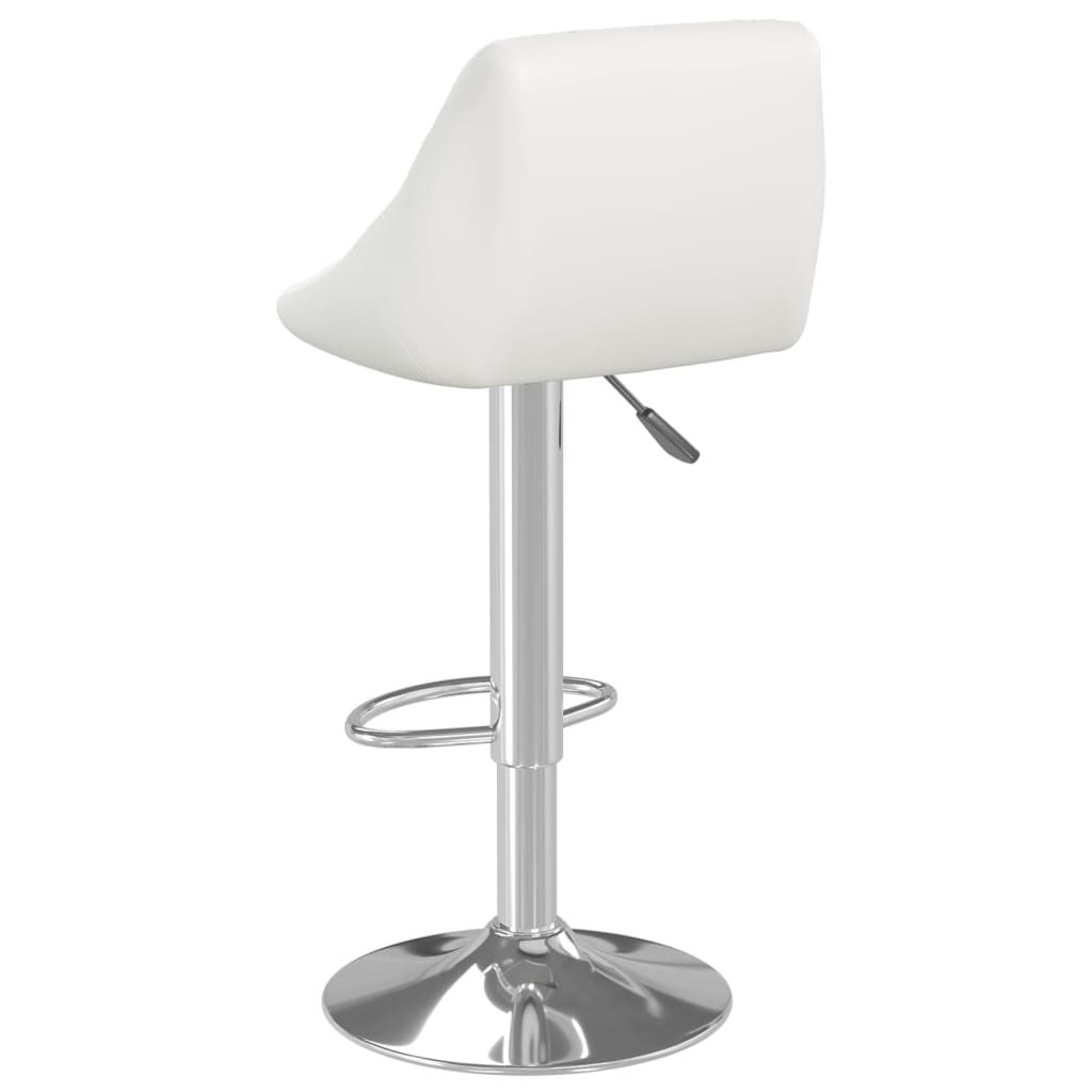 vidaXL Scaun de bar, alb, piele ecologică vidaXL Scaun de bar, alb, piele ecologică