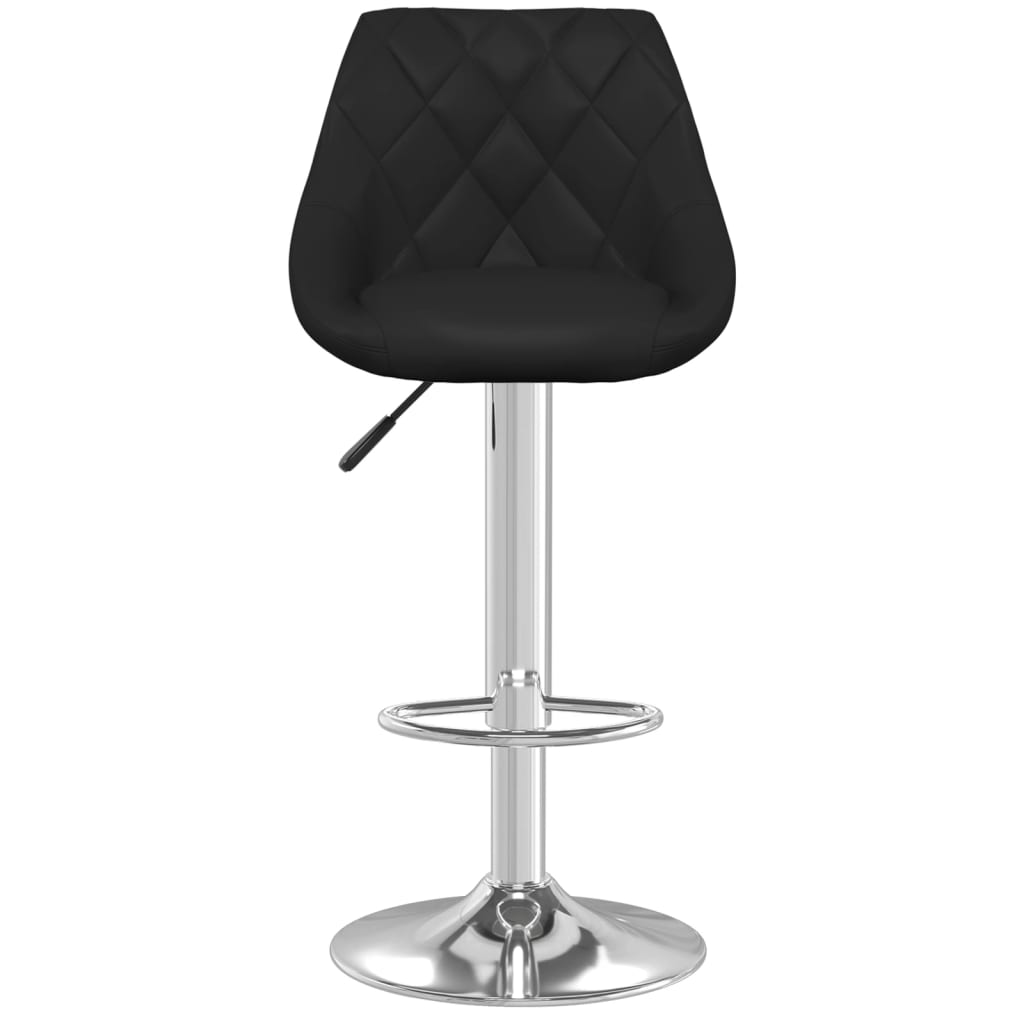 vidaXL Scaun de bar, negru, piele ecologică vidaXL Scaun de bar, negru, piele ecologică