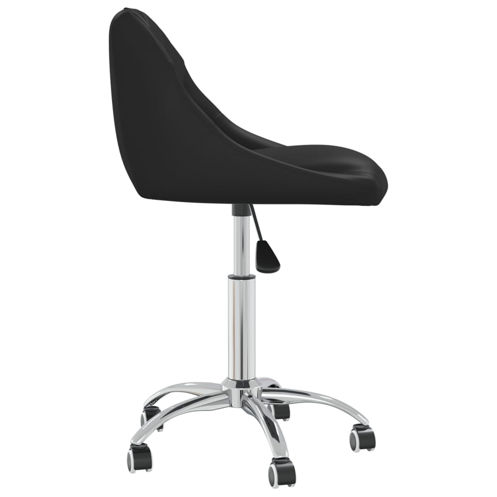 vidaXL Scaun de birou pivotant, negru, piele ecologică vidaXL Scaun de birou pivotant, negru, piele ecologică