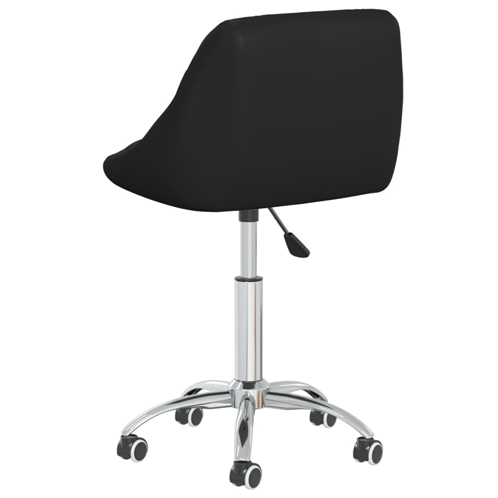vidaXL Scaun de birou pivotant, negru, piele ecologică vidaXL Scaun de birou pivotant, negru, piele ecologică