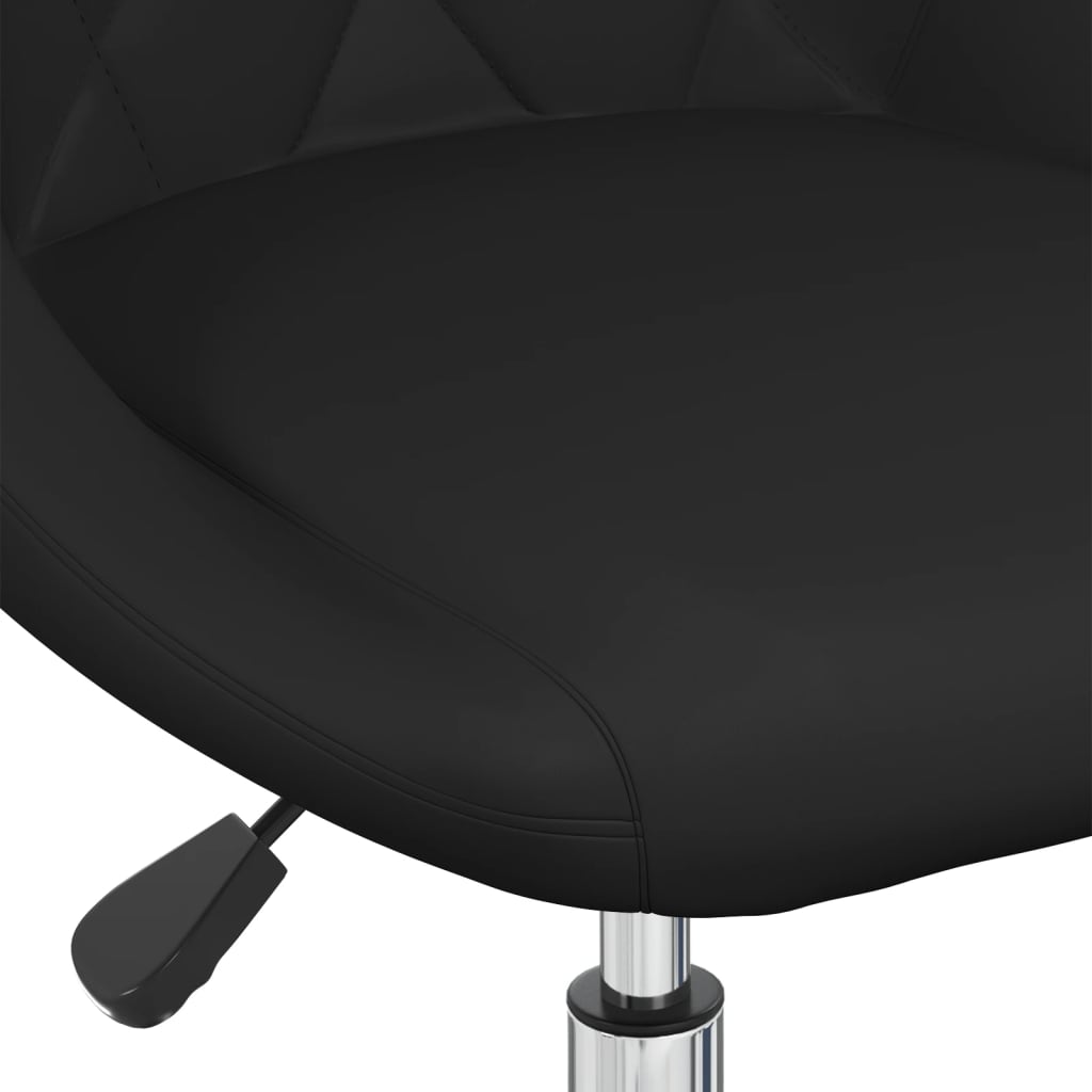 vidaXL Scaun de birou pivotant, negru, piele ecologică vidaXL Scaun de birou pivotant, negru, piele ecologică
