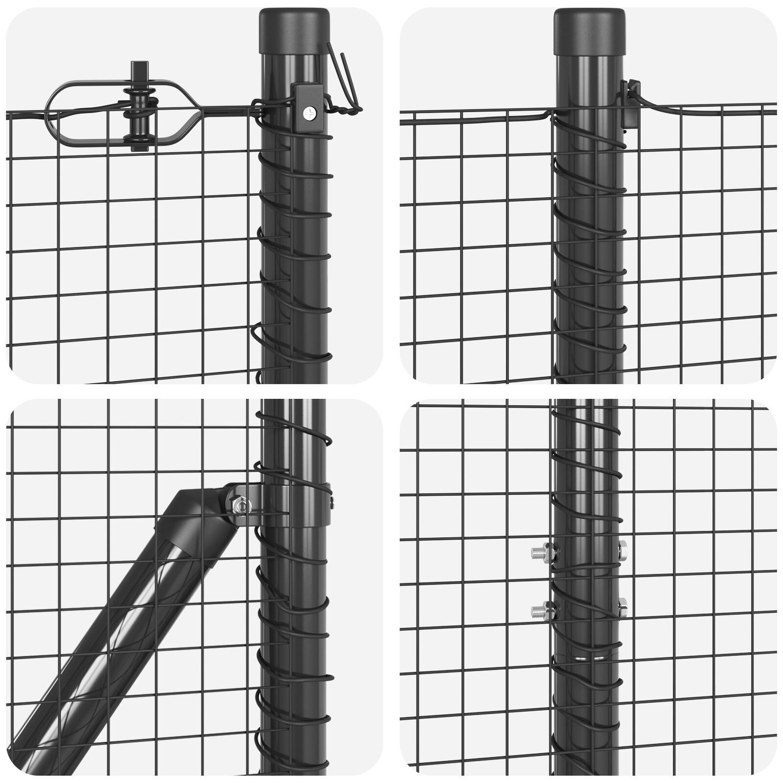 vidaXL Îngrădire cu stâlpi Gri 1.4 x 25 m Oțel
