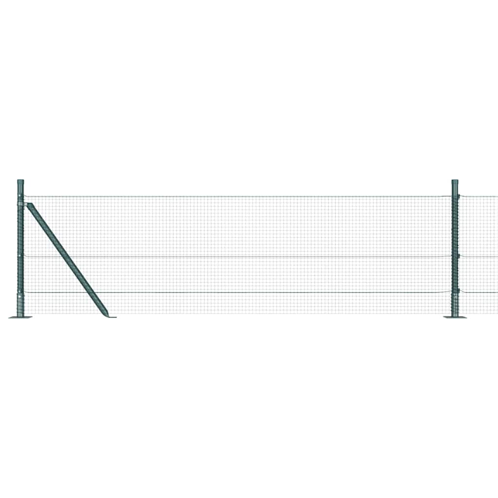 vidaXL Îngrădire cu stâlpi Verde 0.5 x 25 m Oțel vidaXL Îngrădire cu stâlpi Verde 0.5 x 25 m Oțel