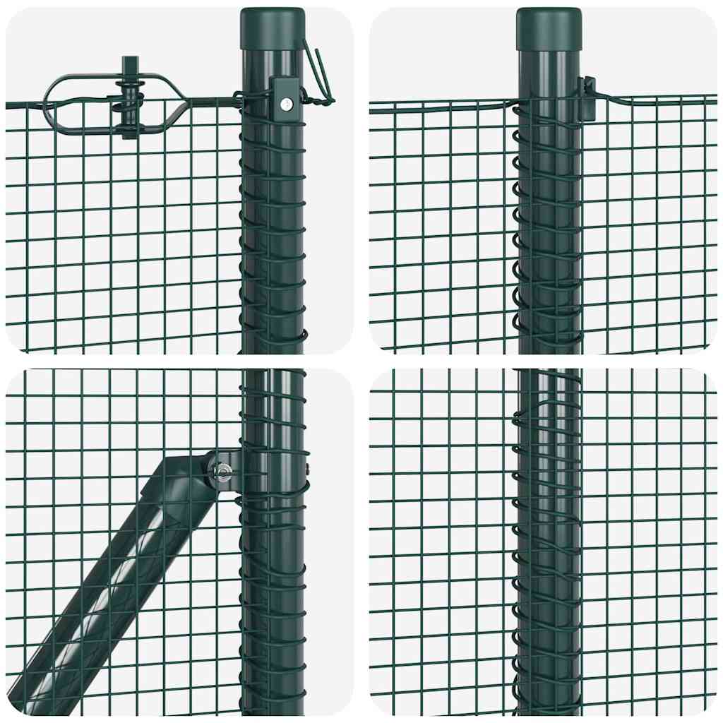 vidaXL Îngrădire cu stâlpi Verde 0.6 x 25 m Oțel vidaXL Îngrădire cu stâlpi Verde 0.6 x 25 m Oțel