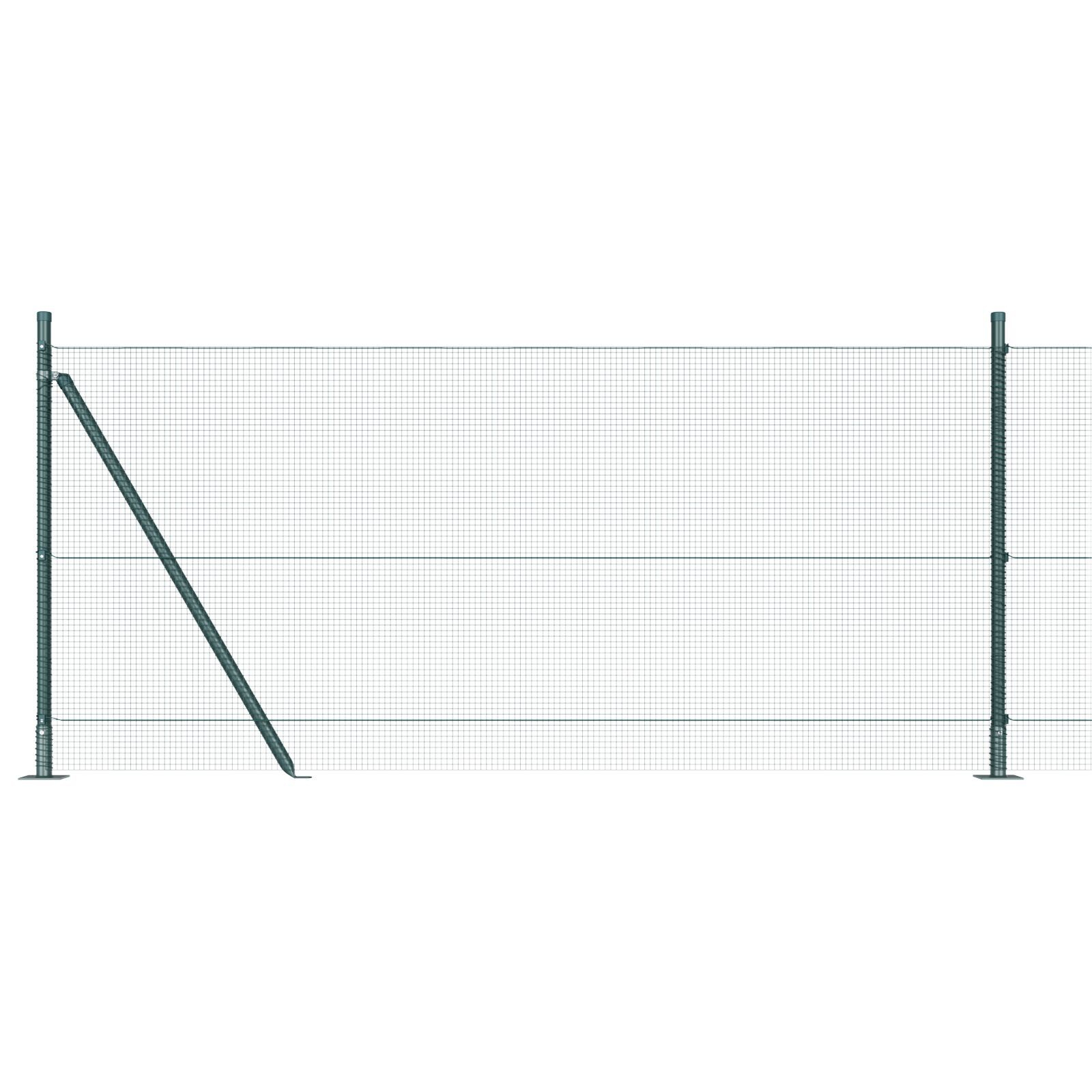 vidaXL Îngrădire cu stâlpi Verde 1 x 100 m Oțel