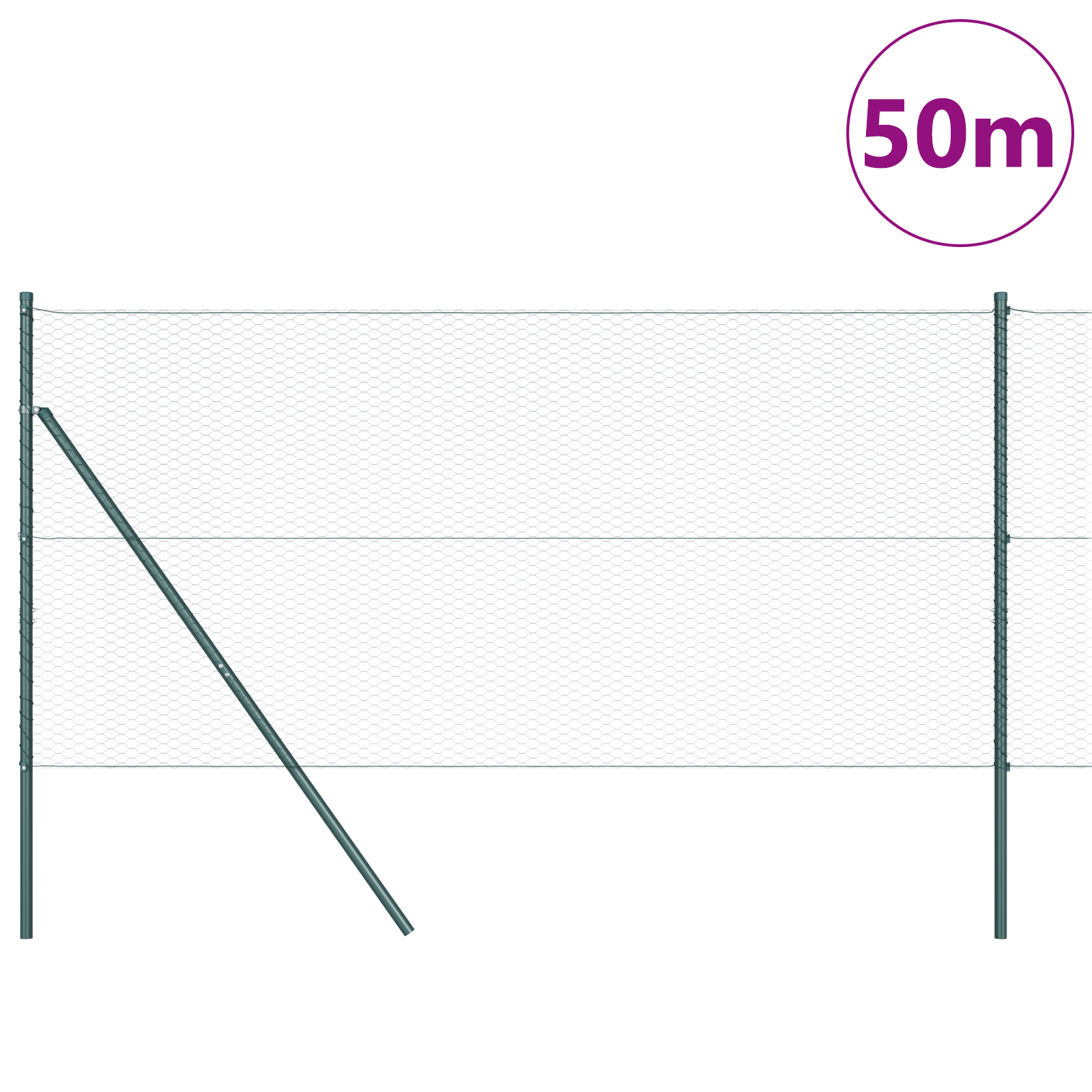 gard hexagonal verde 1x50 m oțel gard hexagonal verde 1x50 m oțel