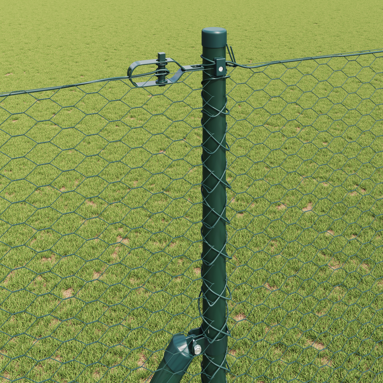 vidaXL Îngrădire cu stâlpi Verde 1.6 x 50 m otel acoperit cu PVC