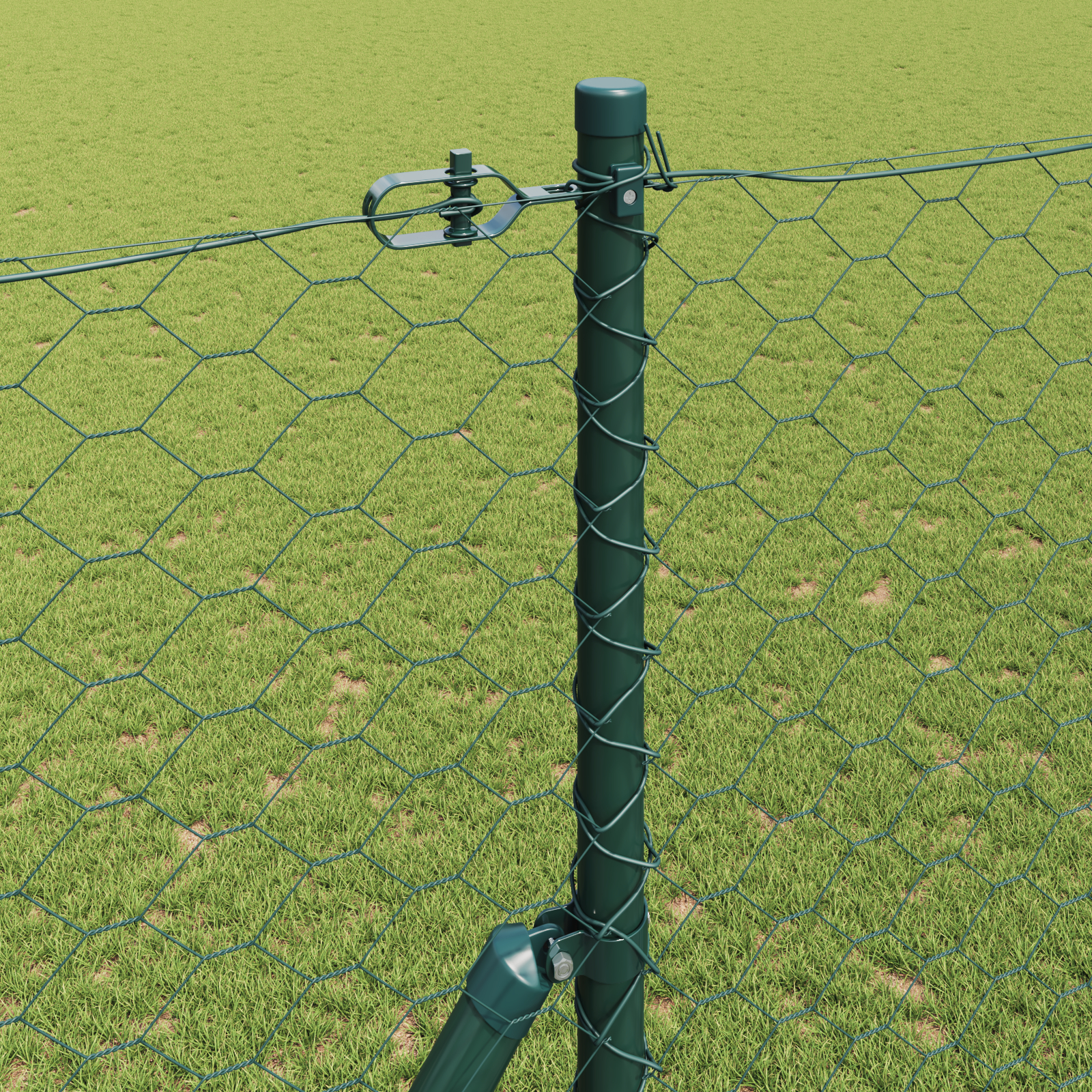 vidaXL Îngrădire cu stâlpi Verde 1.6 x 50 m otel acoperit cu PVC