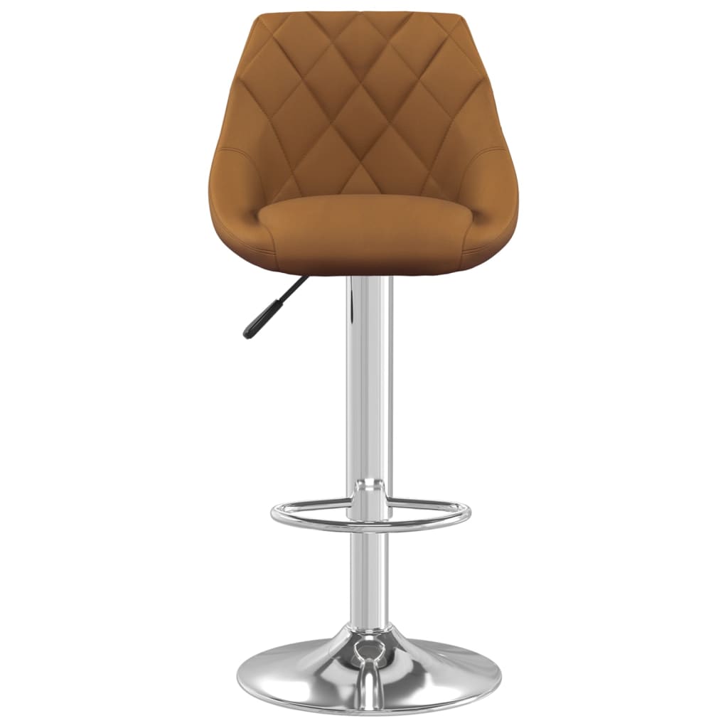 vidaXL Scaun de bar, maro, catifea vidaXL Scaun de bar, maro, catifea
