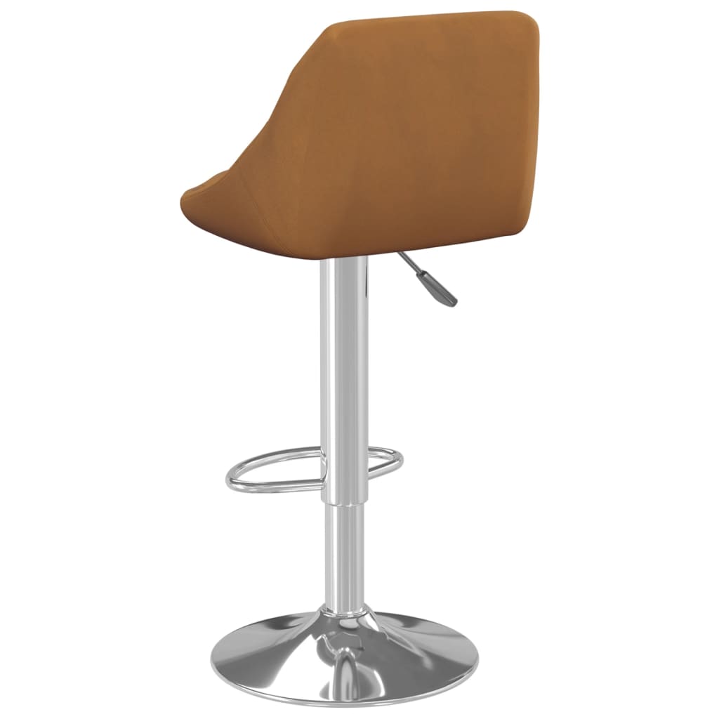 vidaXL Scaun de bar, maro, catifea vidaXL Scaun de bar, maro, catifea