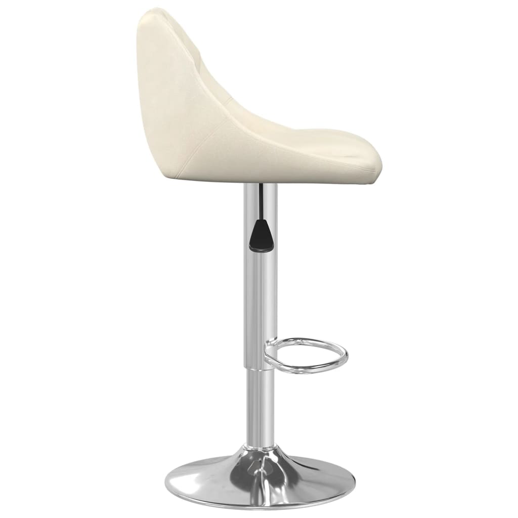 vidaXL Scaun de bar, crem, catifea vidaXL Scaun de bar, crem, catifea