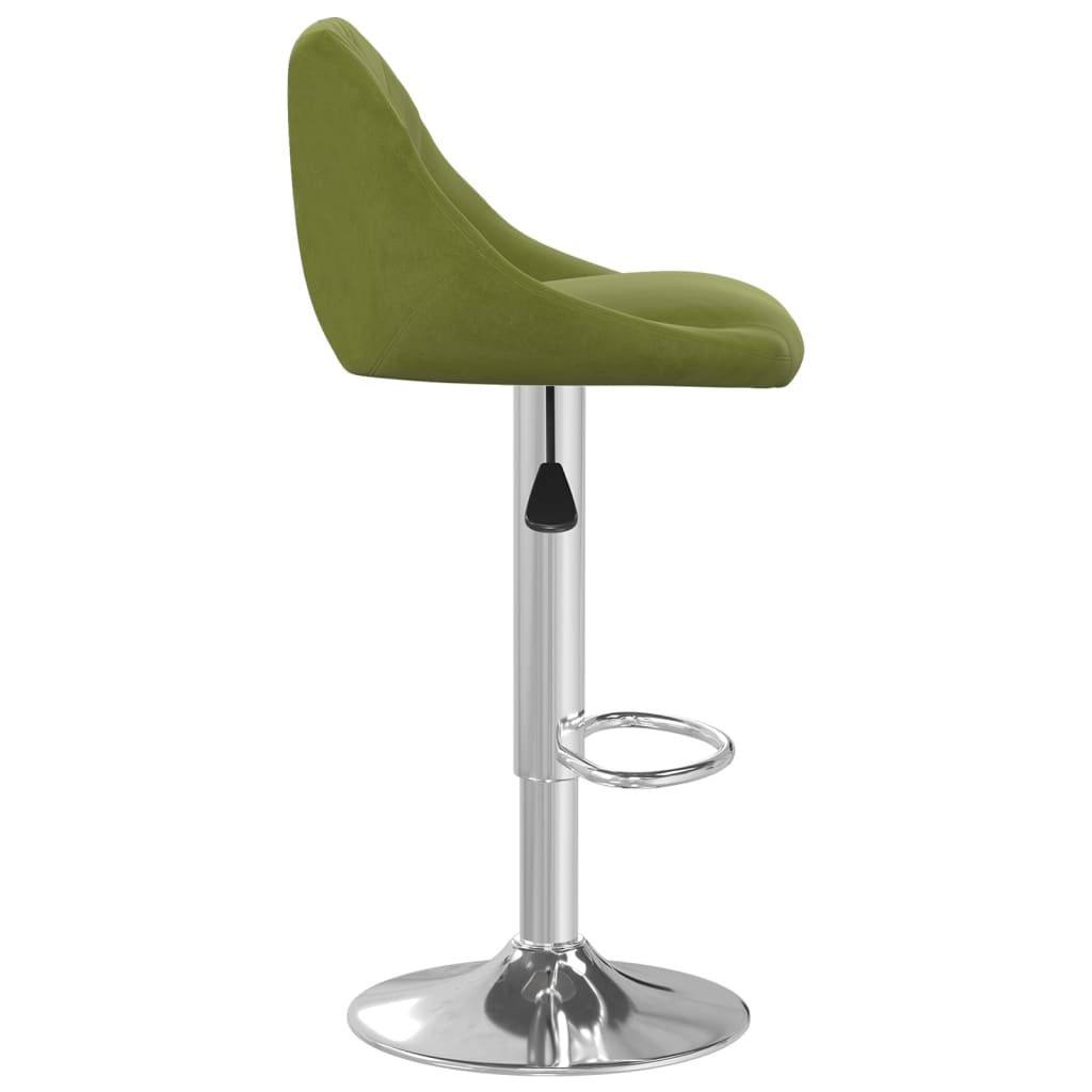 vidaXL Scaun de bar, verde deschis, catifea