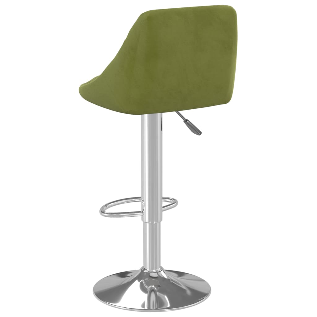 vidaXL Scaun de bar, verde deschis, catifea