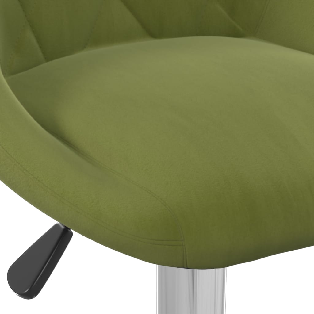vidaXL Scaun de bar, verde deschis, catifea
