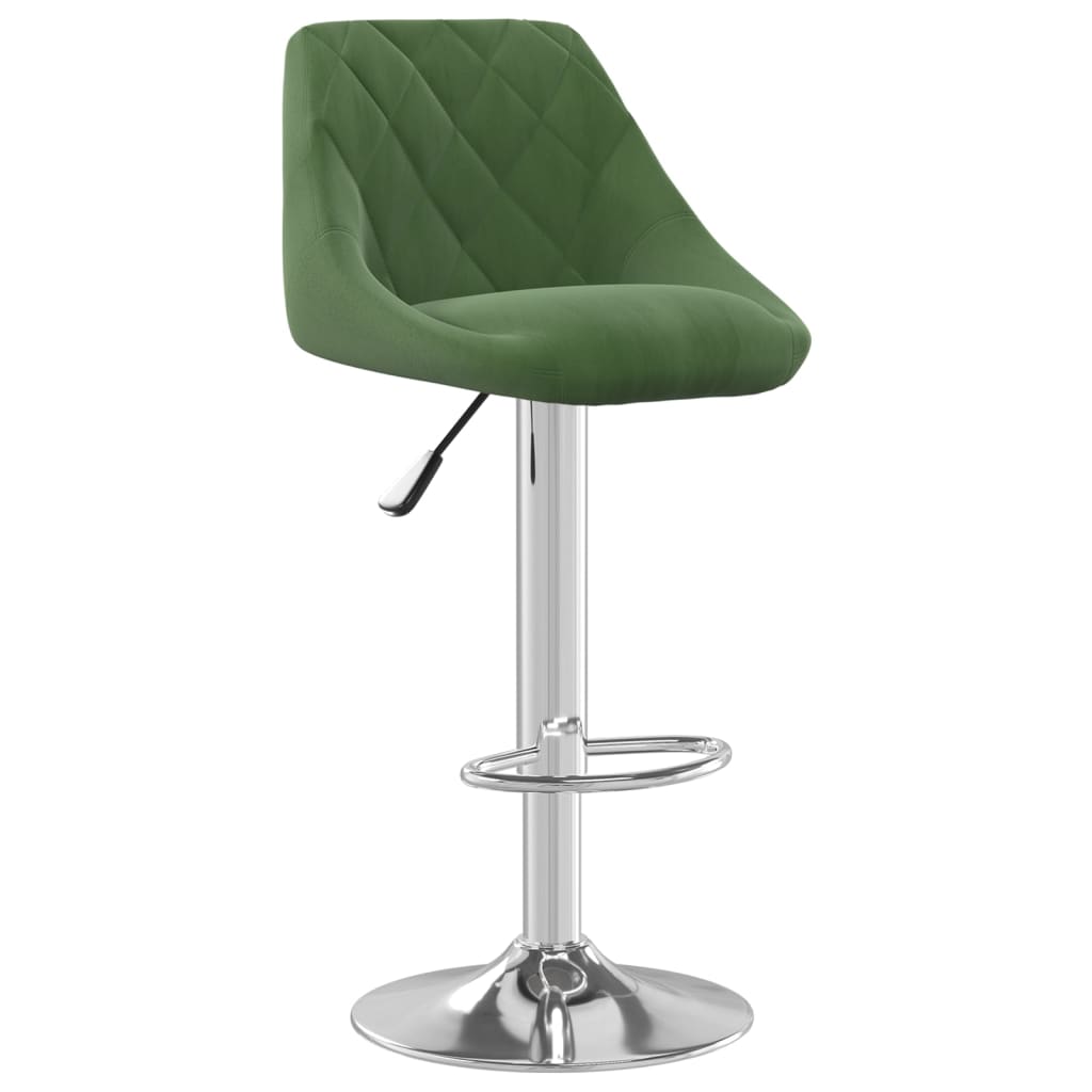 vidaXL Scaun de bar, verde închis, catifea