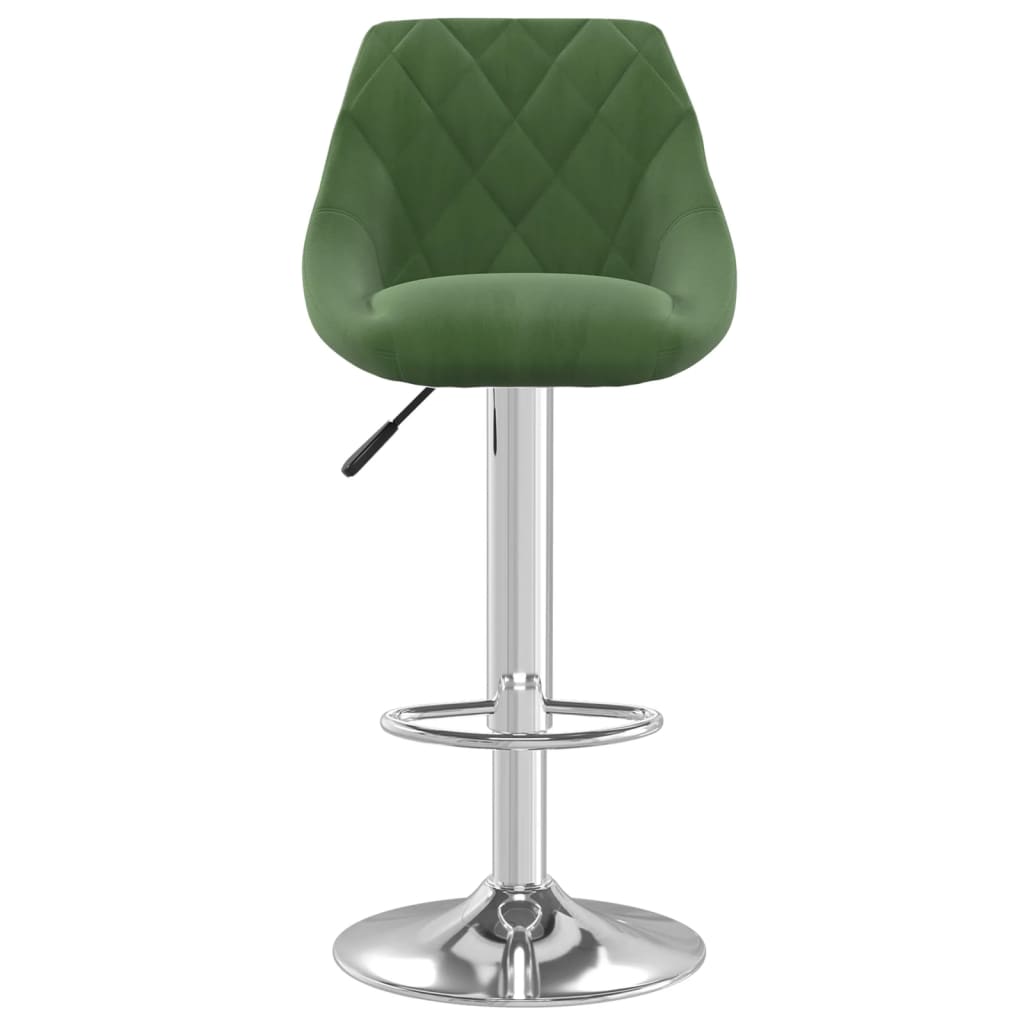 vidaXL Scaun de bar, verde închis, catifea