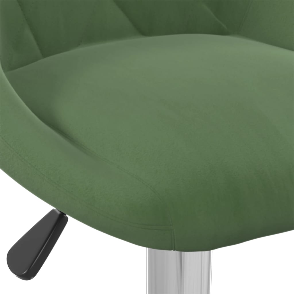 vidaXL Scaun de bar, verde închis, catifea