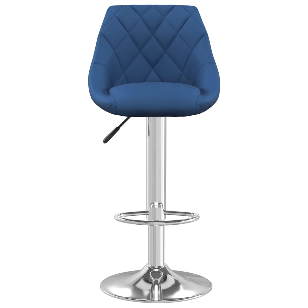 vidaXL Scaun de bar, albastru, catifea vidaXL Scaun de bar, albastru, catifea