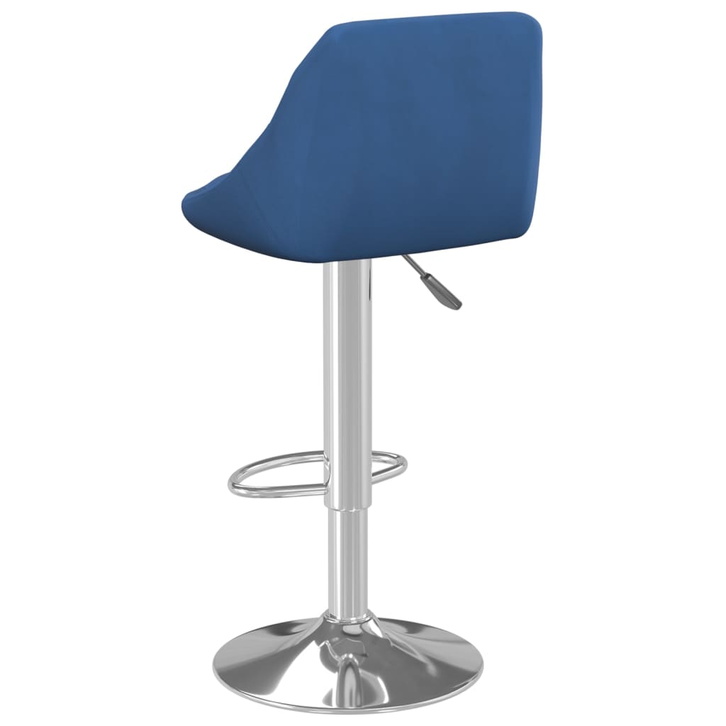 vidaXL Scaun de bar, albastru, catifea vidaXL Scaun de bar, albastru, catifea