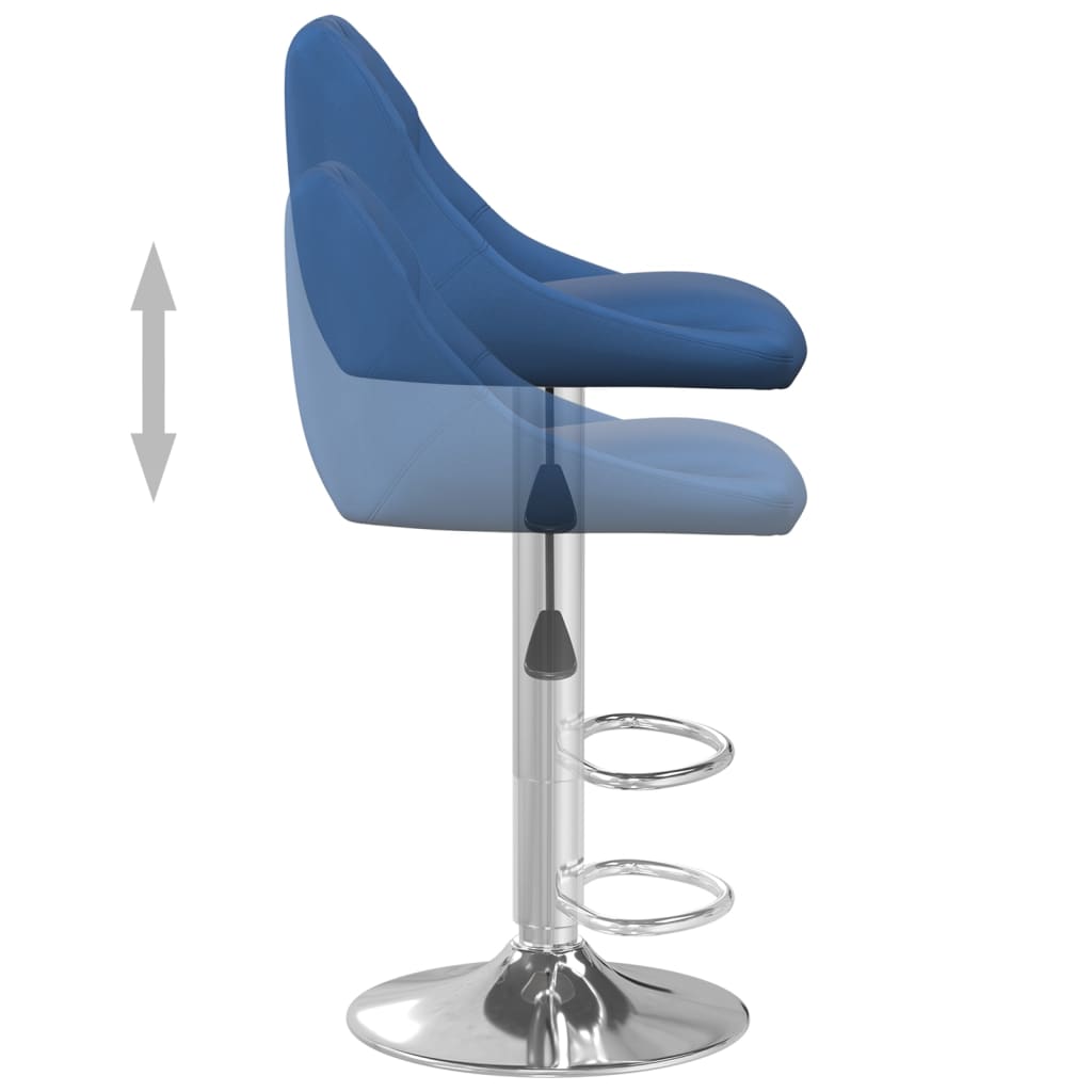 vidaXL Scaun de bar, albastru, catifea vidaXL Scaun de bar, albastru, catifea