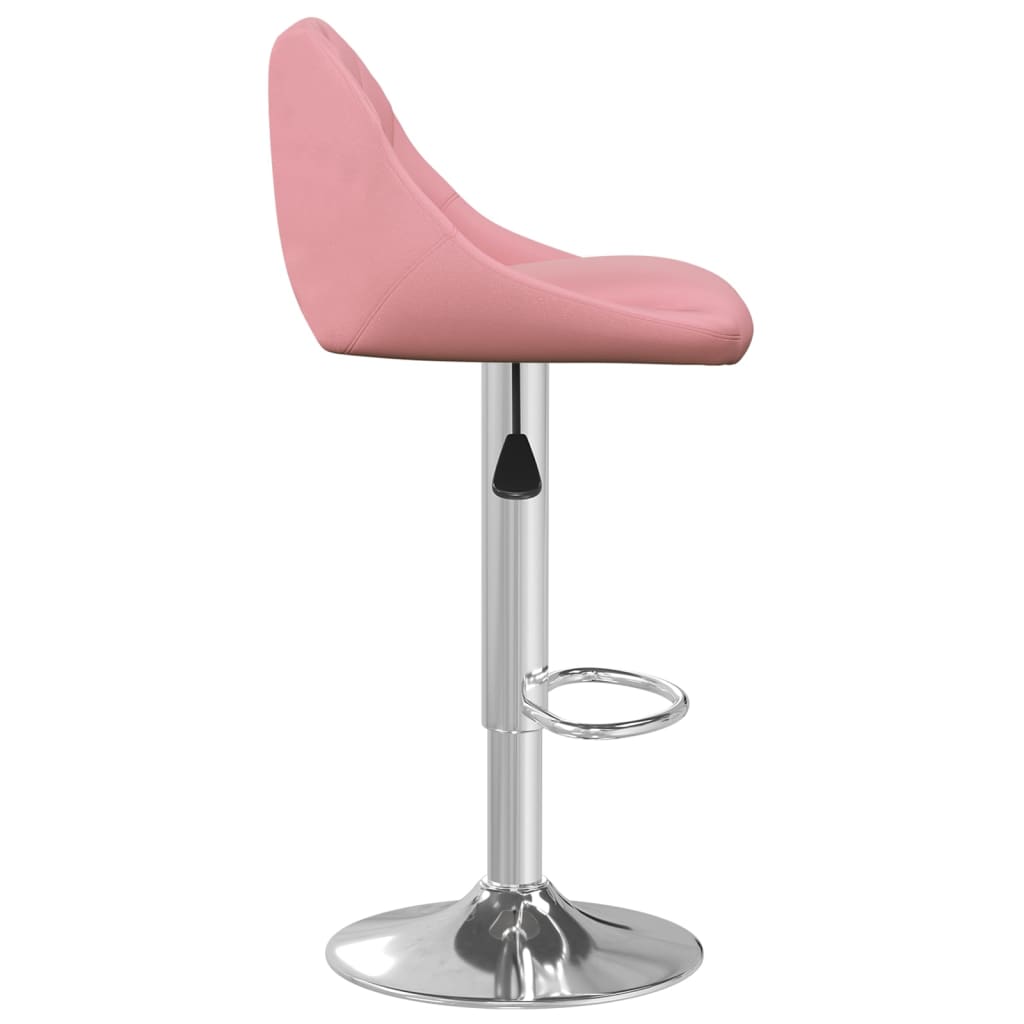 vidaXL Scaun de bar, roz, catifea vidaXL Scaun de bar, roz, catifea