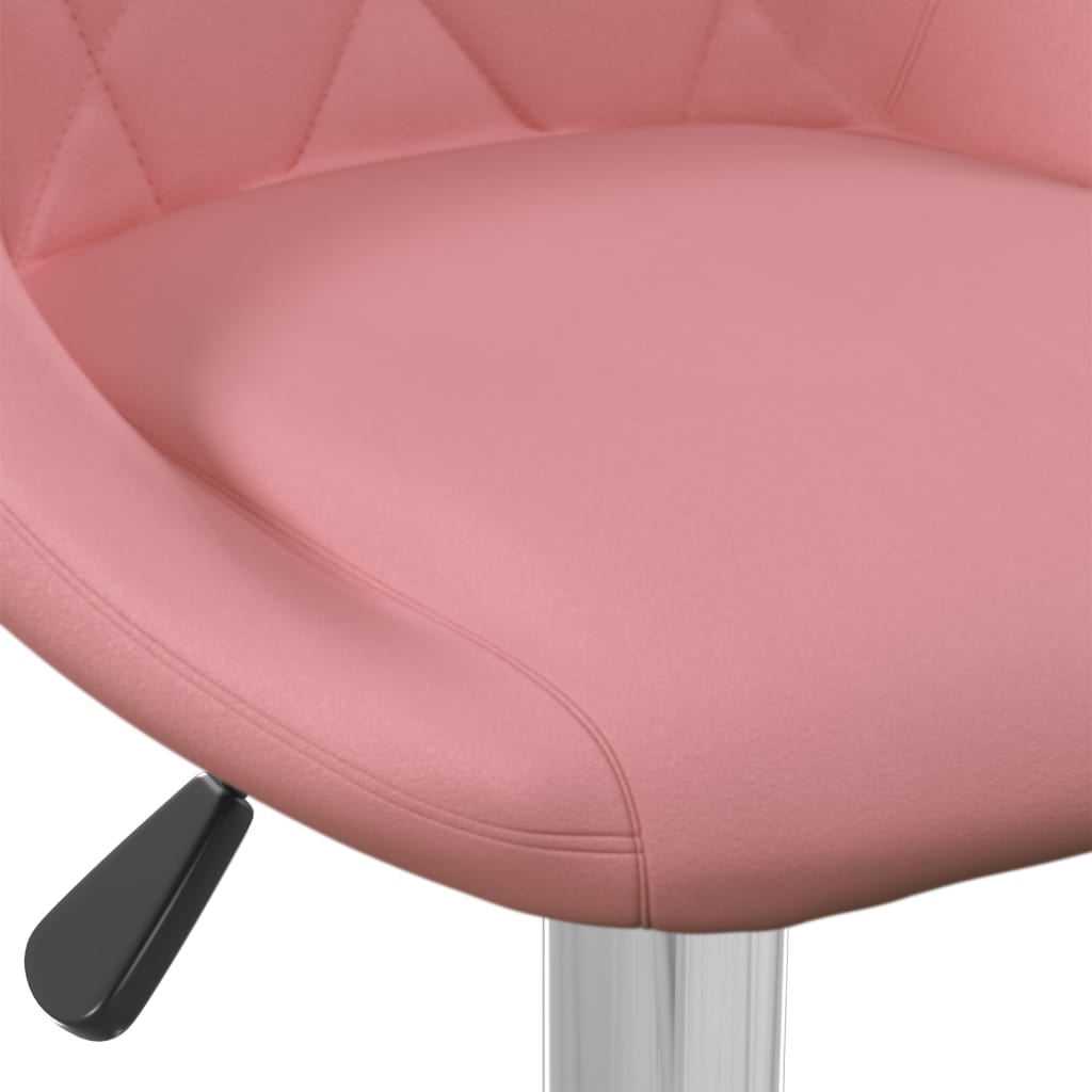 vidaXL Scaun de bar, roz, catifea vidaXL Scaun de bar, roz, catifea