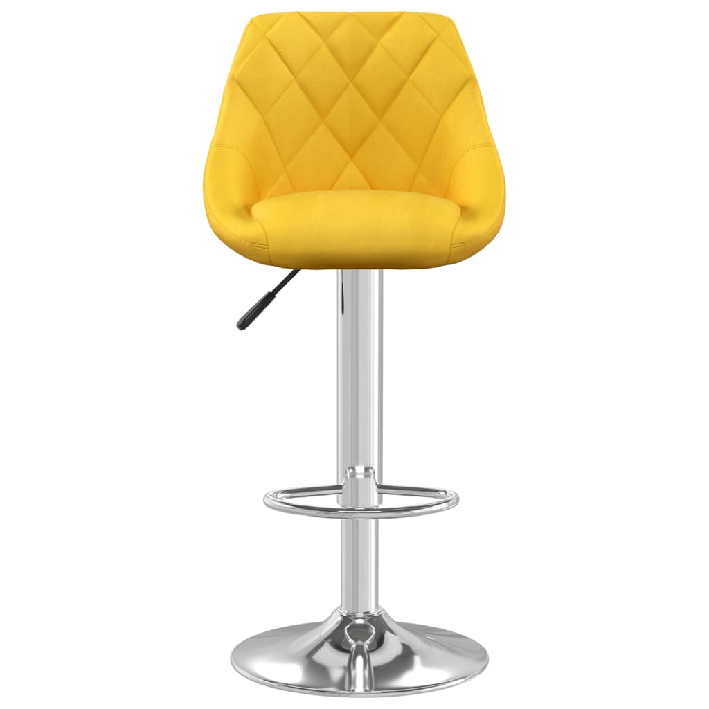vidaXL Scaun de bar, galben muștar, catifea vidaXL Scaun de bar, galben muștar, catifea