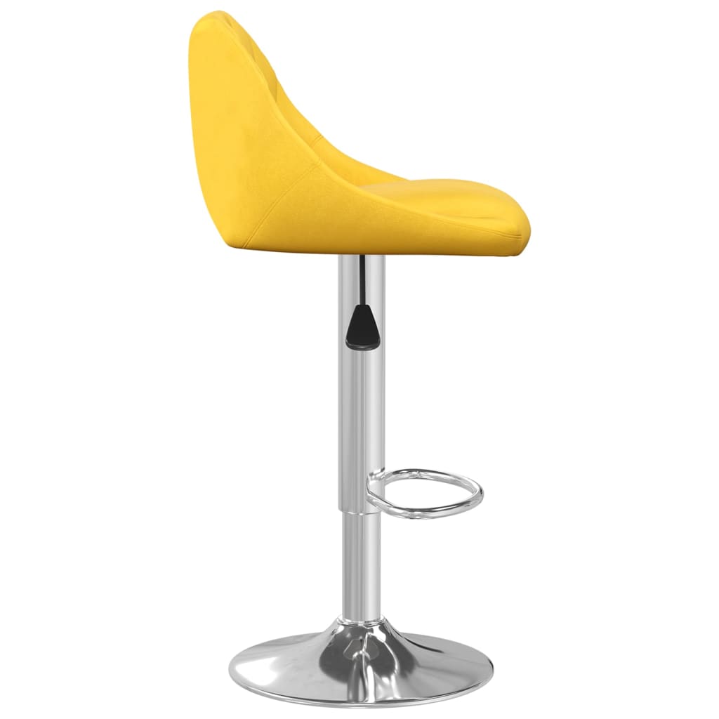 vidaXL Scaun de bar, galben muștar, catifea vidaXL Scaun de bar, galben muștar, catifea