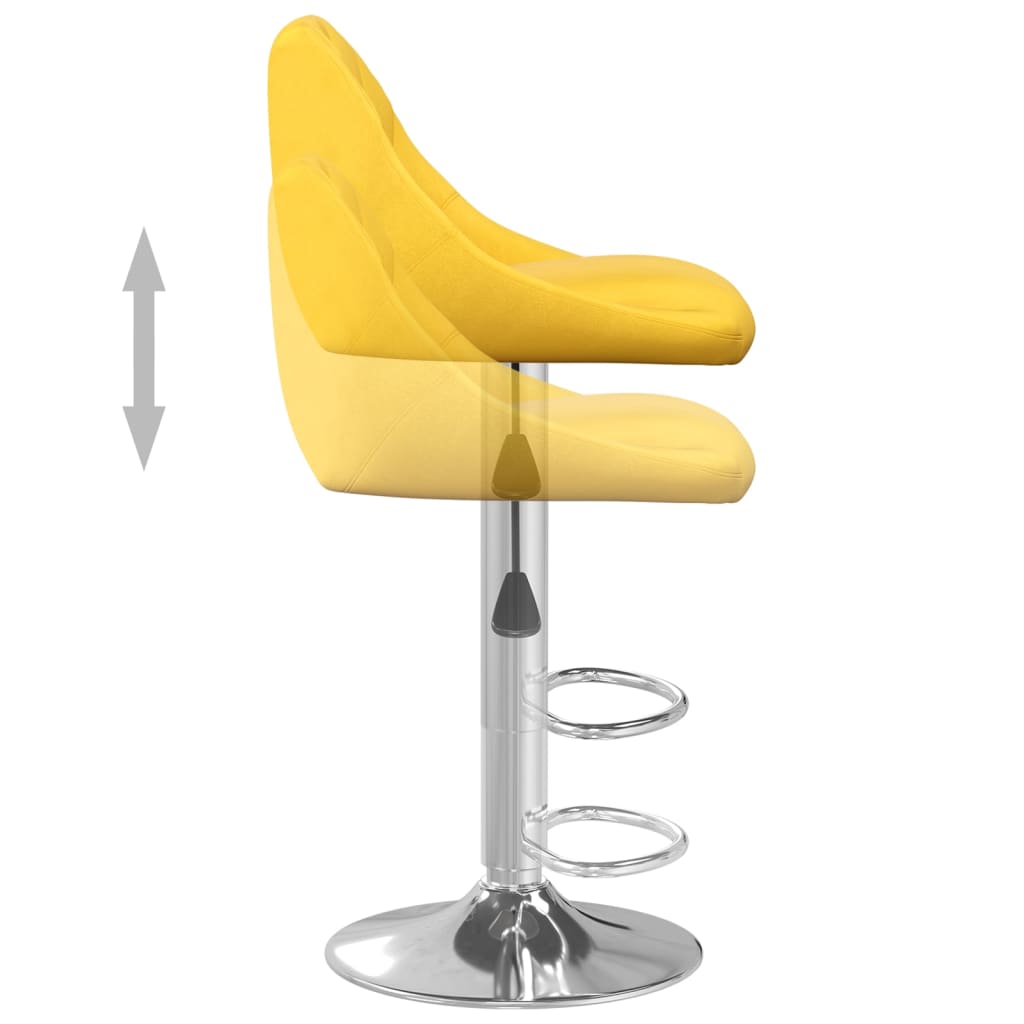 vidaXL Scaun de bar, galben muștar, catifea vidaXL Scaun de bar, galben muștar, catifea