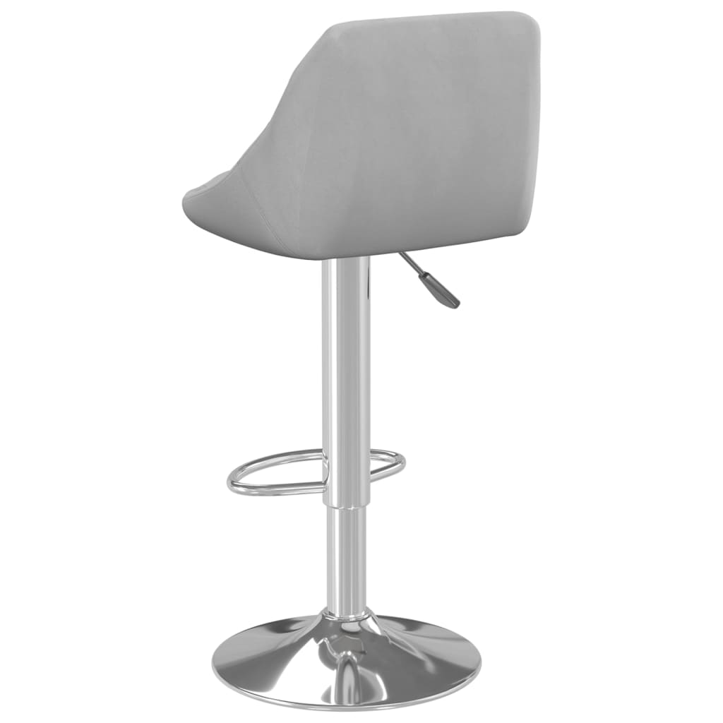 vidaXL Scaune de bar, 2 buc., gri deschis, catifea vidaXL Scaune de bar, 2 buc., gri deschis, catifea