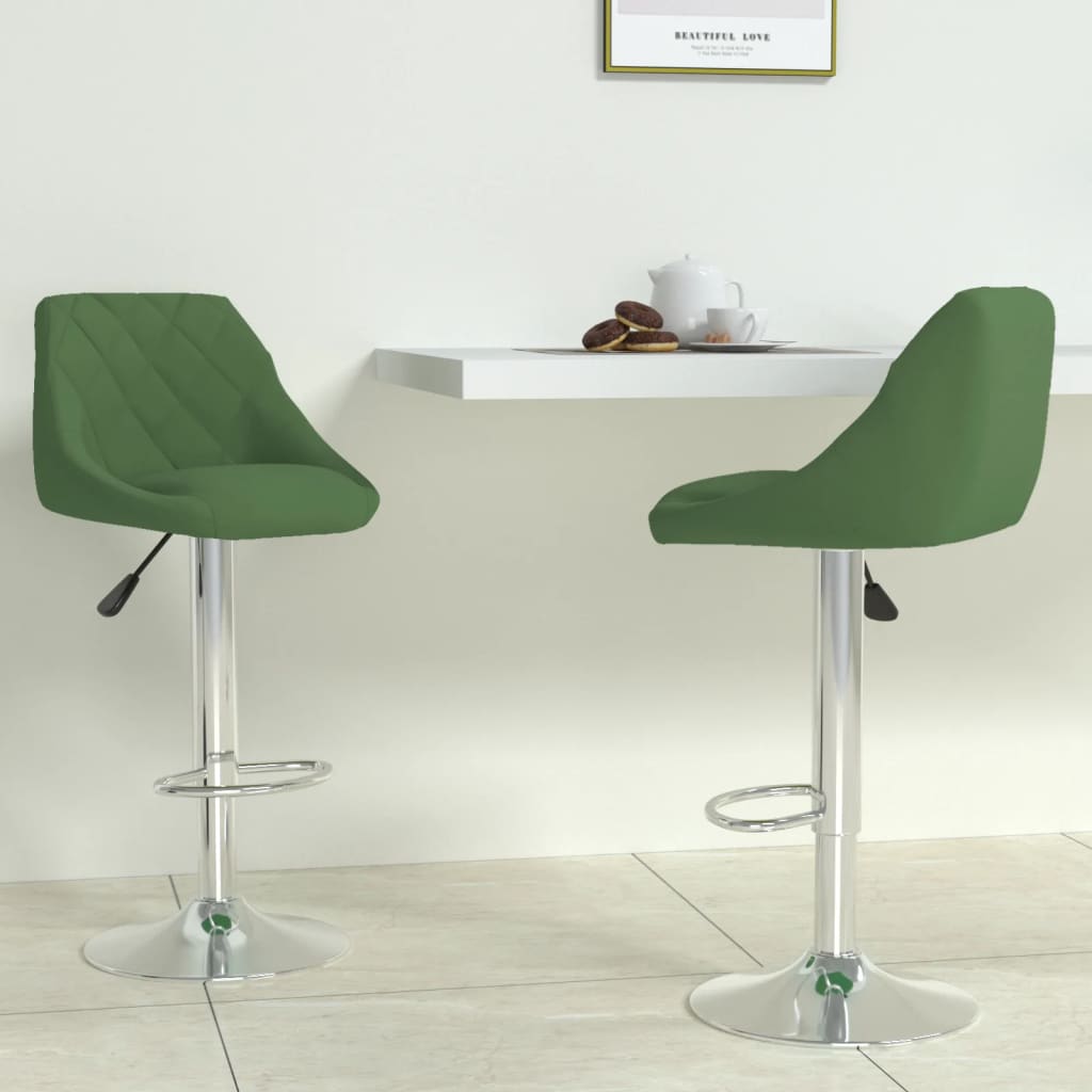vidaXL Scaune de bar, 2 buc., verde închis, catifea vidaXL Scaune de bar, 2 buc., verde închis, catifea