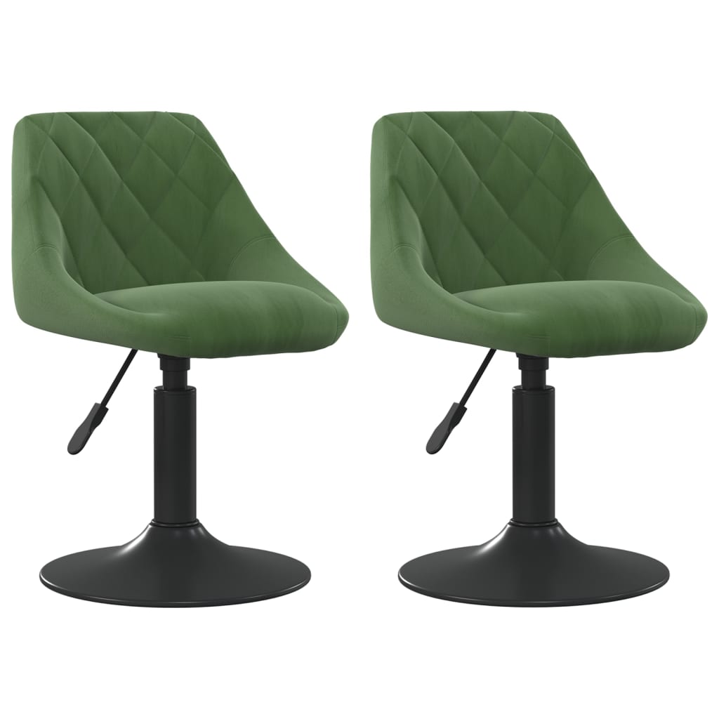 vidaXL Scaune de bucătărie pivotante, 2 buc., verde închis, catifea vidaXL Scaune de bucătărie pivotante, 2 buc., verde închis, catifea