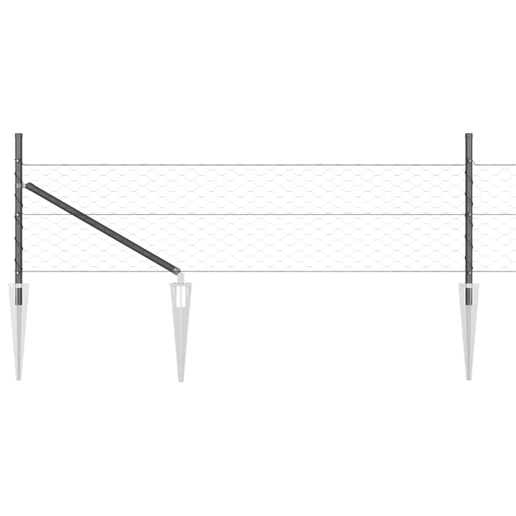 vidaXL Îngrădire cu stâlpi Gri 0.8 x 100 m otel acoperit cu PVC vidaXL Îngrădire cu stâlpi Gri 0.8 x 100 m otel acoperit cu PVC