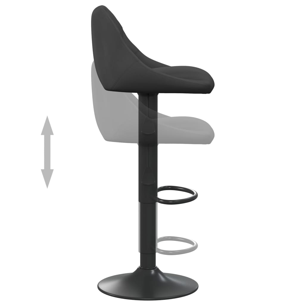 vidaXL Scaun de bar, negru, catifea vidaXL Scaun de bar, negru, catifea