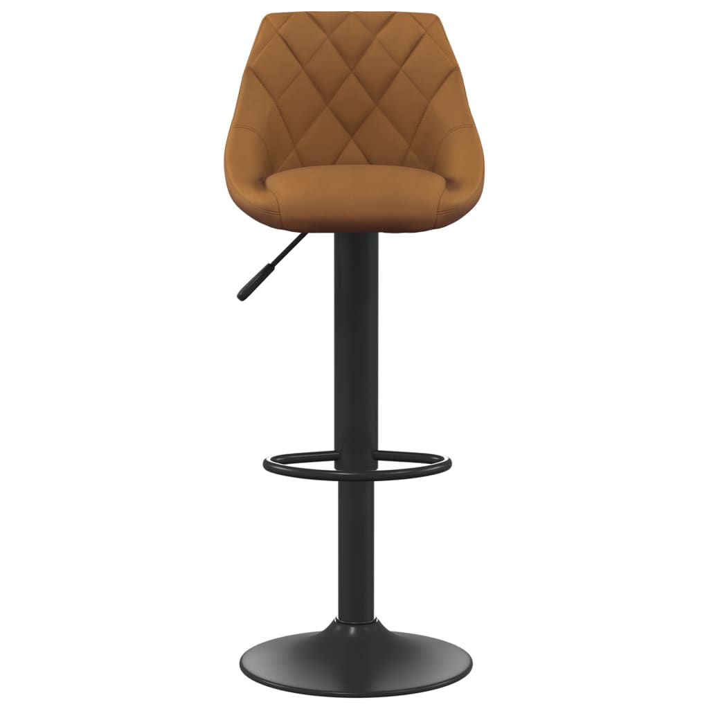 vidaXL Scaun de bar, maro, catifea vidaXL Scaun de bar, maro, catifea