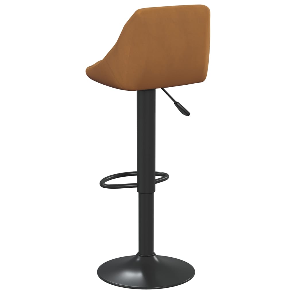 vidaXL Scaun de bar, maro, catifea vidaXL Scaun de bar, maro, catifea