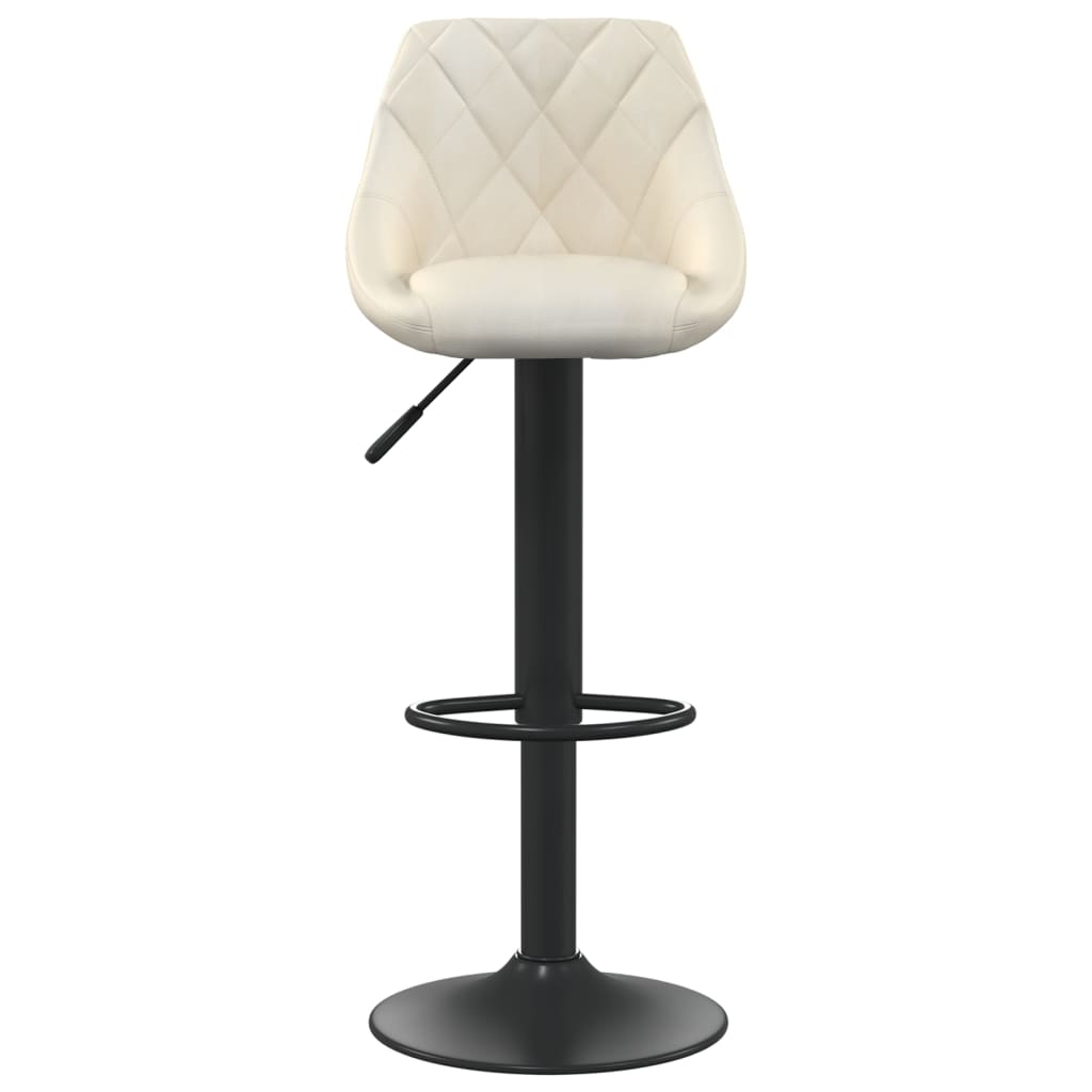 vidaXL Scaun de bar, crem, catifea vidaXL Scaun de bar, crem, catifea