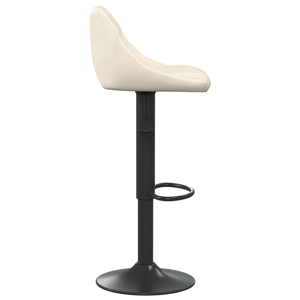 vidaXL Scaun de bar, crem, catifea vidaXL Scaun de bar, crem, catifea