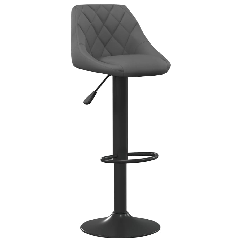 vidaXL Scaun de bar, gri închis, catifea vidaXL Scaun de bar, gri închis, catifea
